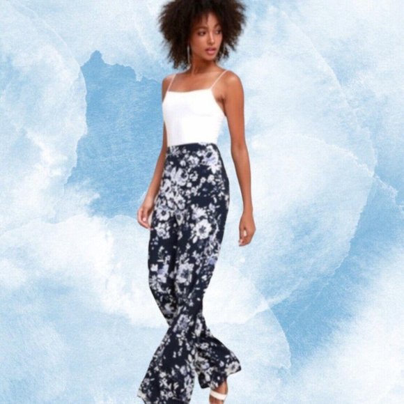Lulus Pants - Lulu’s Bohemian Floral Wide Legged Pants High Waisted SZ S